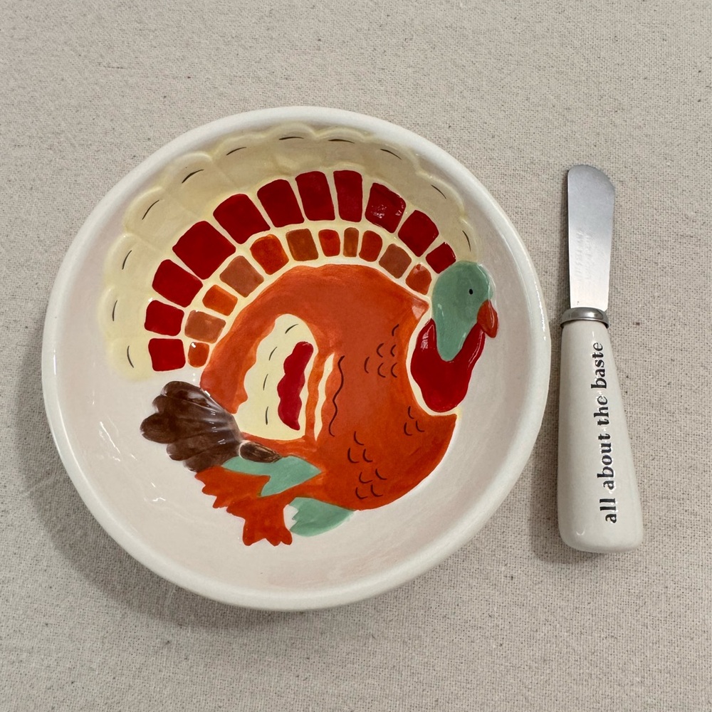 Willow Street Designs Turkey Bowl & Spreader Set